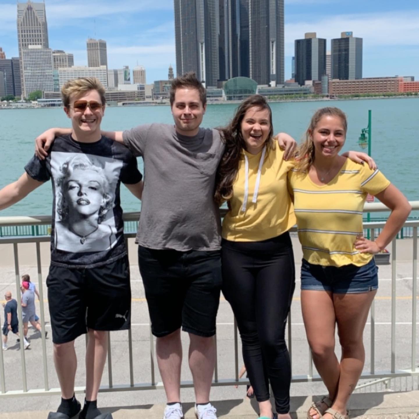 Four friends posing